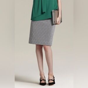 MM LaFleur Noho Pencil Skirt in Pebble Black White Stretch Neutral Size 14 16